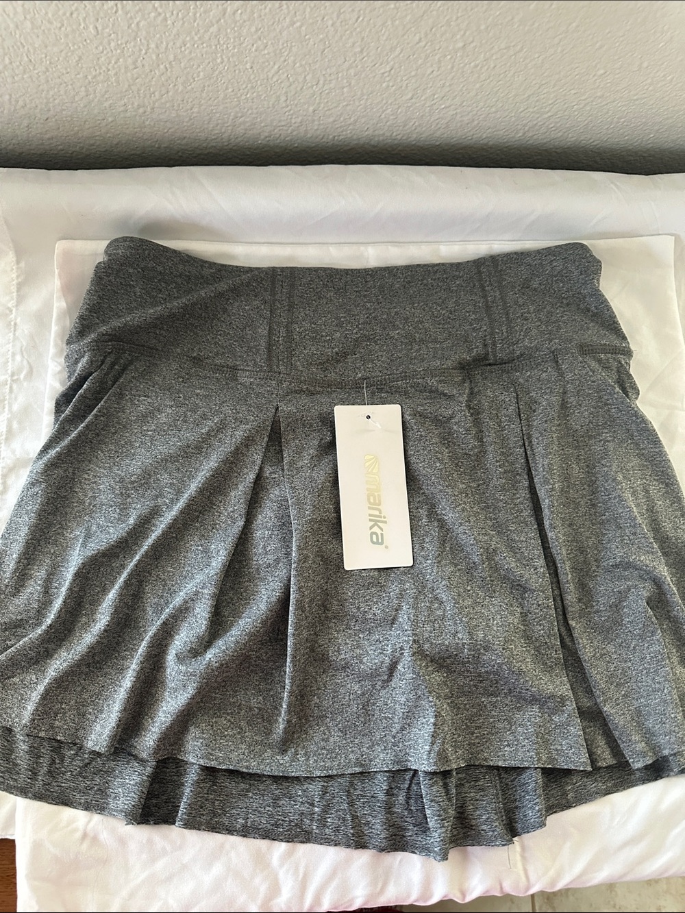 NIKA Gray Pleated Circle Skater Skirt